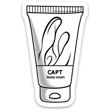 crumpled, empty hand cream tube, flattened and wrinkled, cap on, bright and colorful, decorated like a beauty product sticker