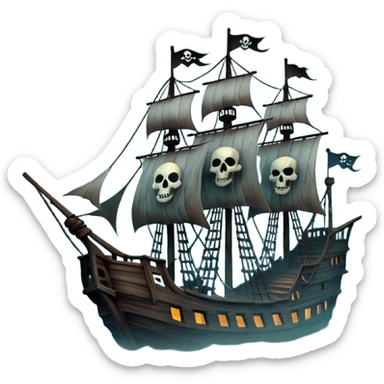 haunted Pirate Ship sticker