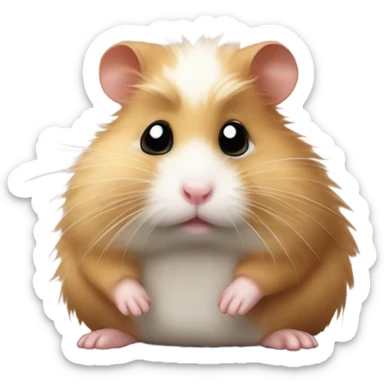 Sick hamster sticker