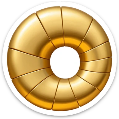 Golden upward spiral sticker