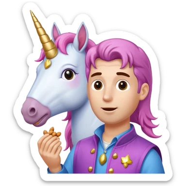 Simon B, peanuts, unicorn sticker