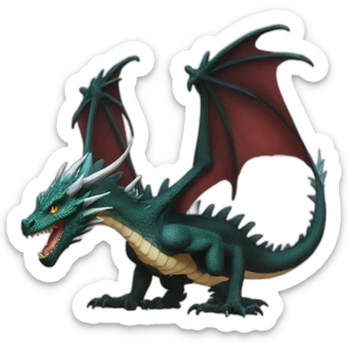 A dragon eaten by Louie Smith sticker