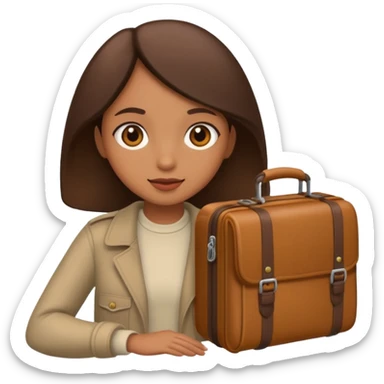 brown girl traveling sticker