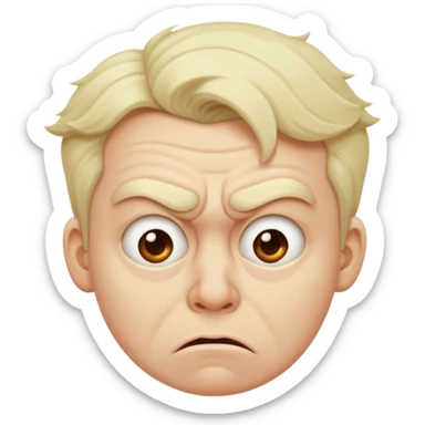 Disgusted face  sticker