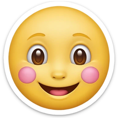 laughing face emoji, joyful expression, no text sticker