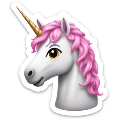 Pink unicorn sticker