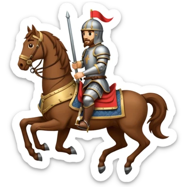 Medieval cavalry rode four legged horses sticker
