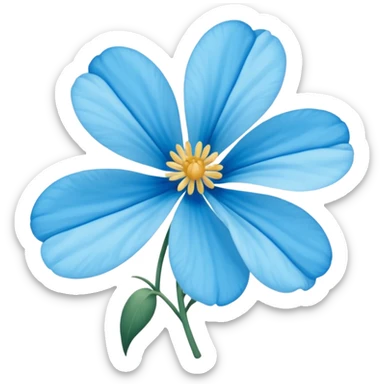 Flor del pensamiento celeste sticker