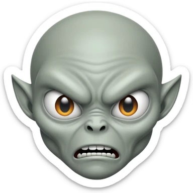 Kızgın uzaylı gri sticker