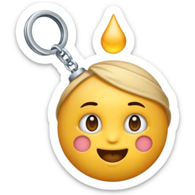 Emoji Sigma con una mandíbula muy marcada y con una ceja levantada y la otra abajo sticker