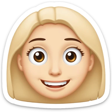 rolling eyes with smile sticker