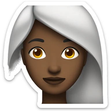 a dark-skin female squinting  sticker