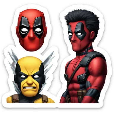 Deadpool wolverine sticker