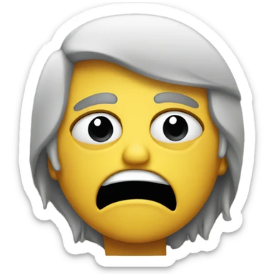 Disgusted face sick sticker