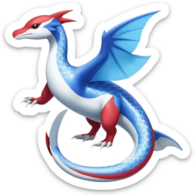 Dragonair-Latios-Latias-Fakémon-hybrid-creature (full body)  sticker