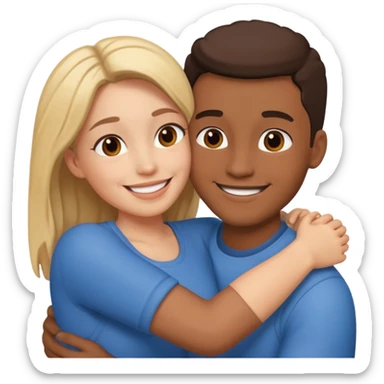 couple hugging sticker