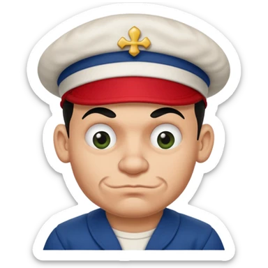Popeye the sailor with a poker face sticker
