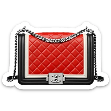 chanel le boy white bag sticker