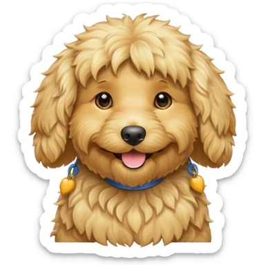 Golden doodle blonde dog sticker