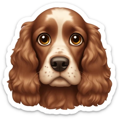 Brown cocker spaniel sticker