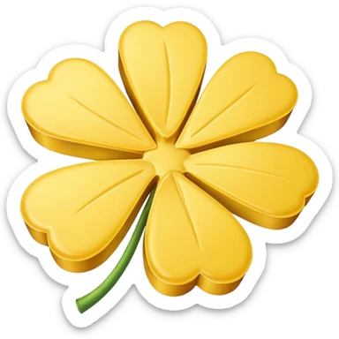 Butter in the shape of a four leaf clover sticker