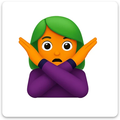 Fix the eyes so both pupils are the same color and style as the original emoji, with white highlights and no grey. Keep the orange skin and bright green hair. The style should match the original emoji style with orange skin and bright green hair. sticker