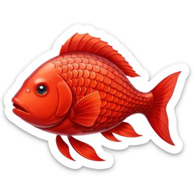 Pescado rojo sticker