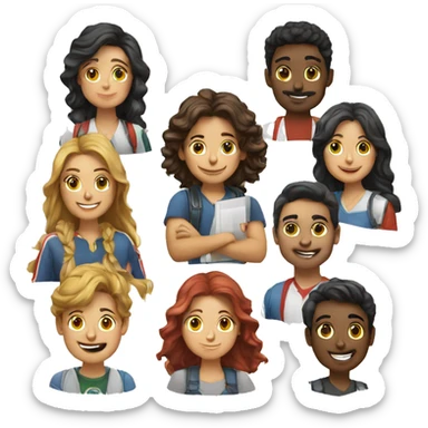 Un grupo de estudiantes de italiano  sticker