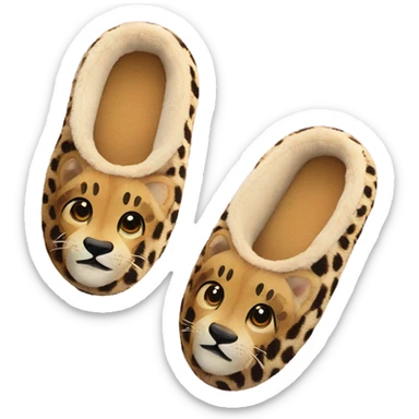Cheetah slippers sticker