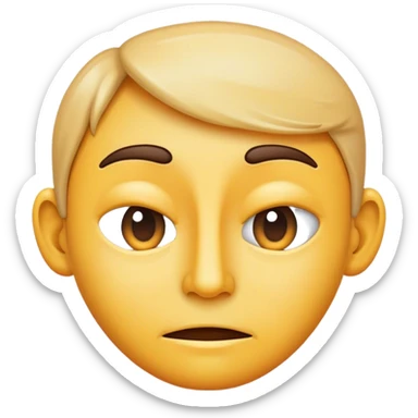 A distorted face emoji sticker