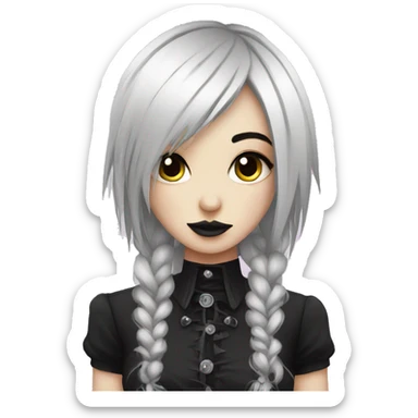 Cute Gothic Emo Punk Lady sticker