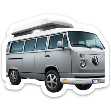 VW T5 Aufstelldach camping bus VW grey from left site sticker