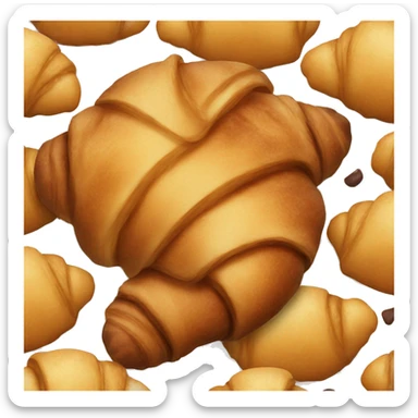 croissant with chocolate sticker