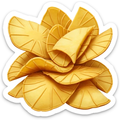 Create a Potato chips emoji in IOS style with transparent background that is 1024 x 1024 sticker