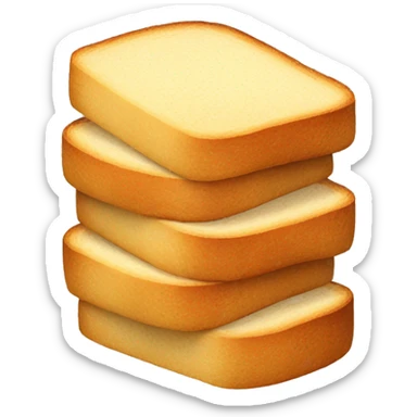 stack of toast sticker