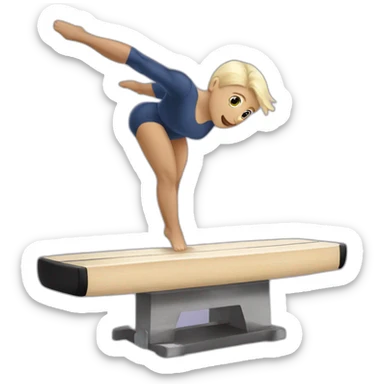gymnastics pommel horse sticker