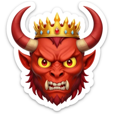 demon lord - huge horns, crown of fire











 sticker