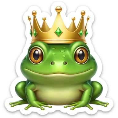 Frog wearing a crown  sticker