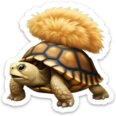 Tortoise shell with lion  sticker