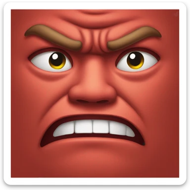 red face angry emoji sticker