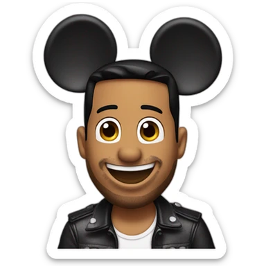 Romeo santos with mickey mouse ears sticker