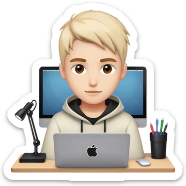 Indie hacker setup sticker