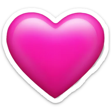 Hot Pink Heart  sticker