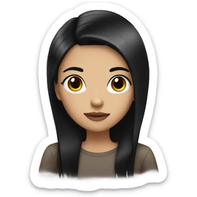 Alternative girl with black hair sticker