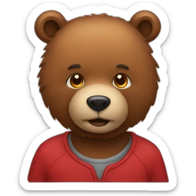 bear red x sticker