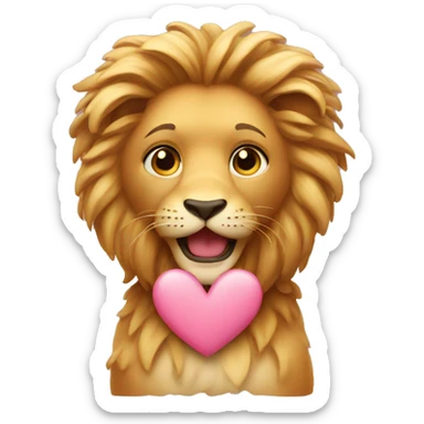 Heart with leo print sticker