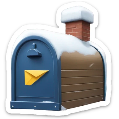 A mail box in snow  sticker