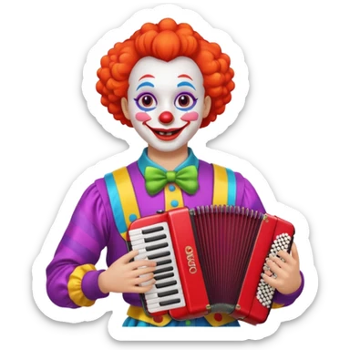  Clown with Accordion sticker