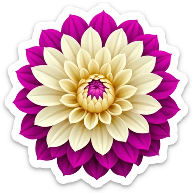Dahlia flower sticker