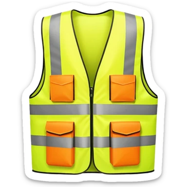 yellow safety vest sticker